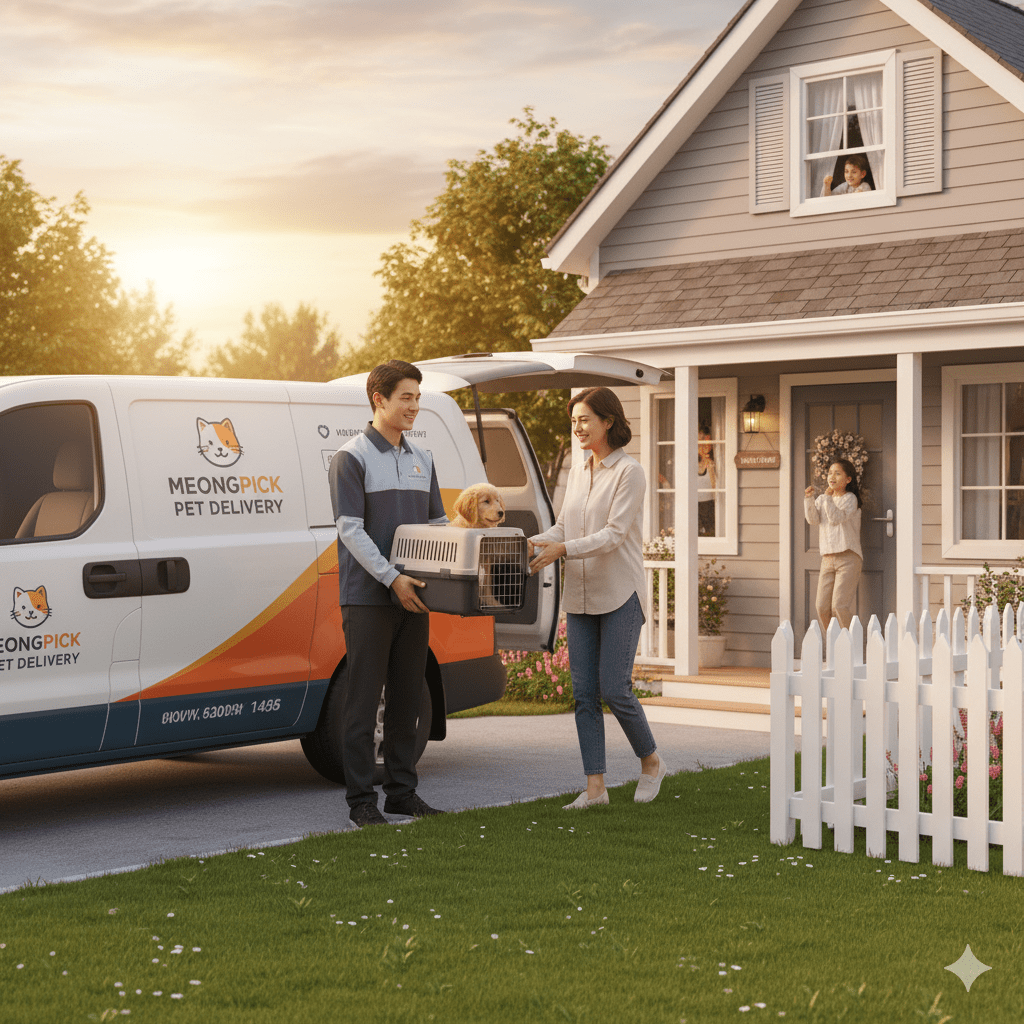 멍앤픽 안심 배송 서비스 차량